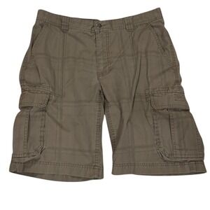 Köppen Men's Cargo Shorts Size‎ 34 Green Plaid Casual Outdoor